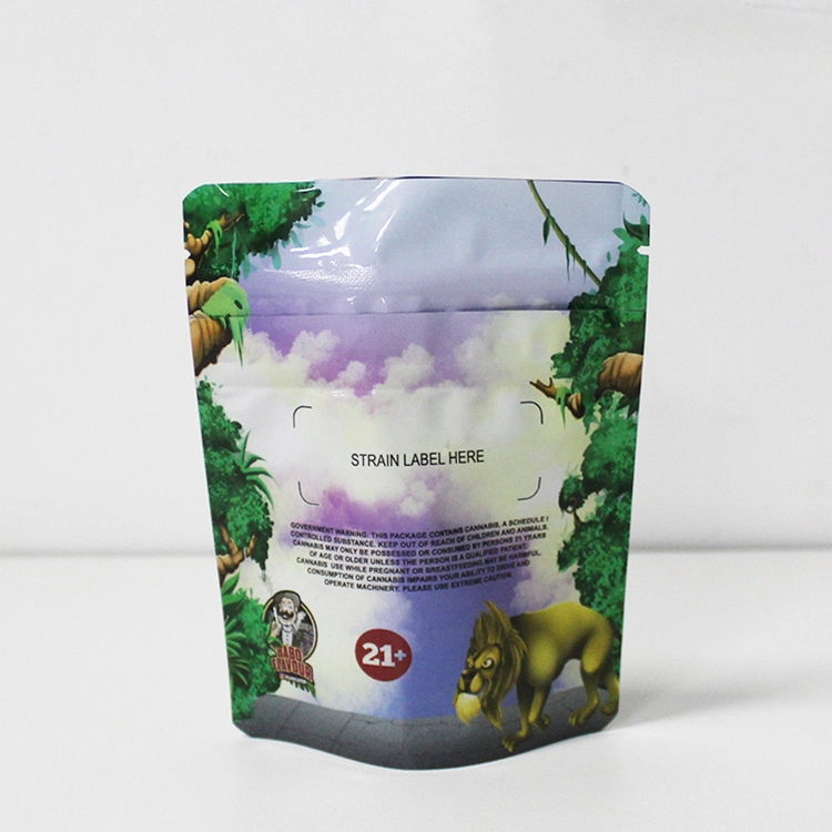 Custom Printed Laminated Plastic Pouch 1g 3.5 G 7g Smellproof Ziplock Packaging Gummies Zipper Stand up Smell Proof Mylar Bags