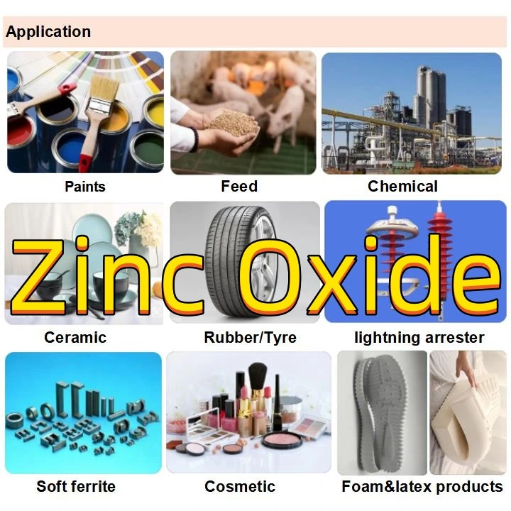 High Quality Zinc Oxide ZnO Used in Rubber&amp; Foaming Feild