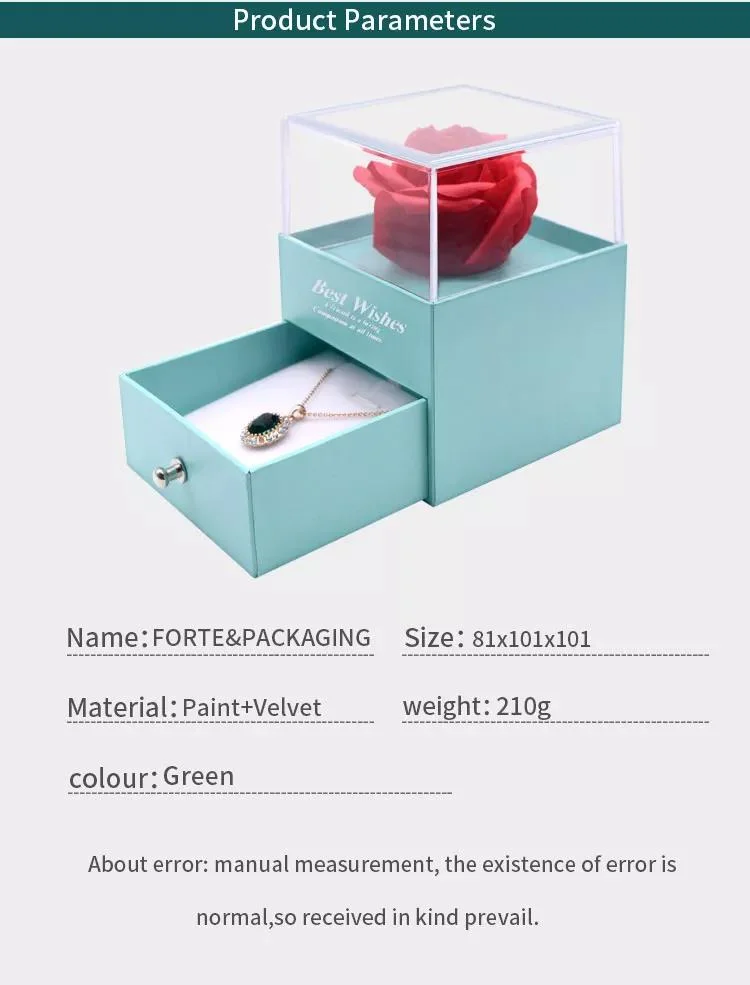 Forte Small Jewelry Gift Jewellery Charm Box Jewelry Gift Package with Flower