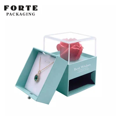 Forte Small Jewelry Gift Jewellery Charm Box Jewelry Gift Package with Flower